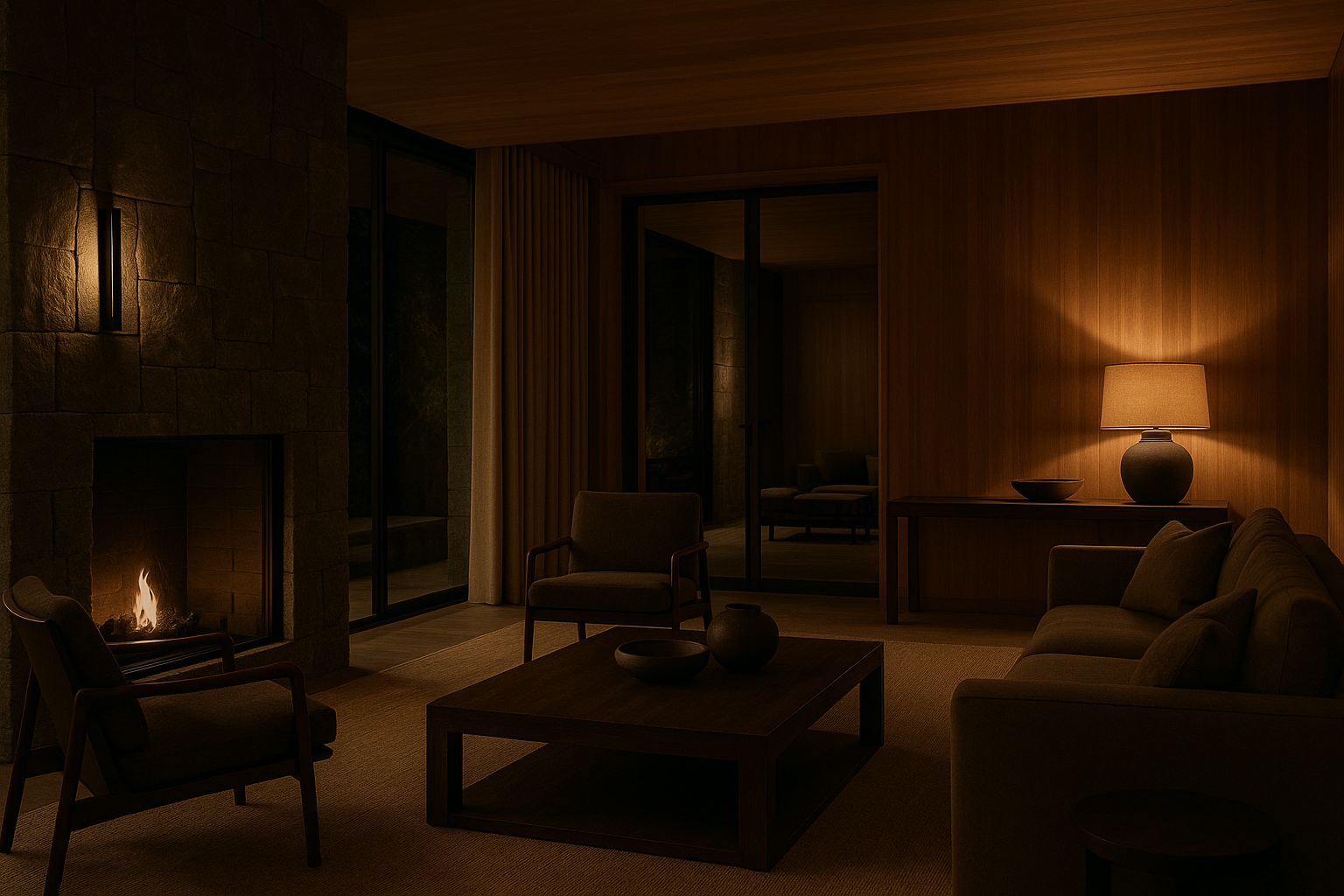 Luxury private villa interior